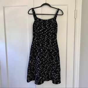 Chanel Black & White Sleeveless Wool Bouclé Dress
